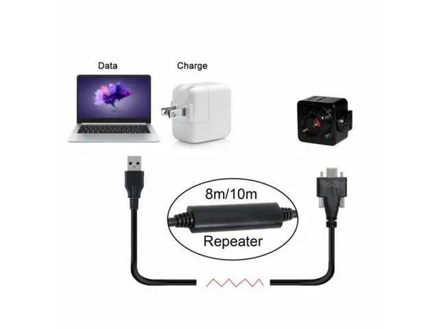 Alt view image 5 of 7 - USB 3.1 Type-C Dual Screw Locking to Standard USB3.0 Data Cable 1.2m 2m 3m Panel Mount Type