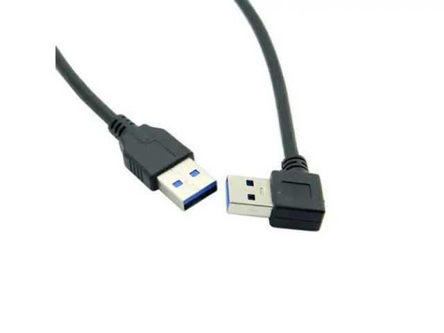 Alt view image 5 of 5 - 90 Degree Right Angled USB 3.0 A Type Male to Straight A Type Male Data Cable 40cm U3-289-RI-0.4M