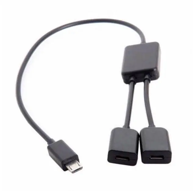 Main image of Micro USB to Dual Ports Micro USB Female Hub Cable For Laptop PC Mouse Flash Disk