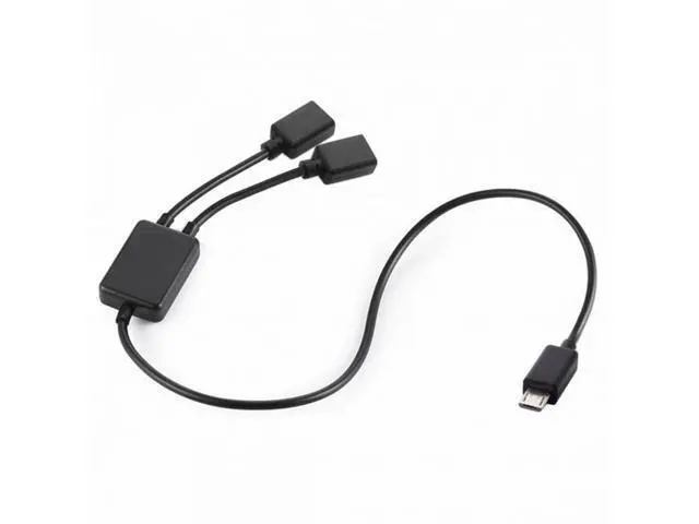 Alt view image 6 of 7 - Micro USB to Dual Ports Micro USB Female Hub Cable For Laptop PC Mouse Flash Disk