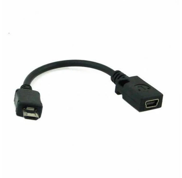 Main image of Micro USB 5pin Male to Mini USB 5Pin Female Data Charge Cable 10cm