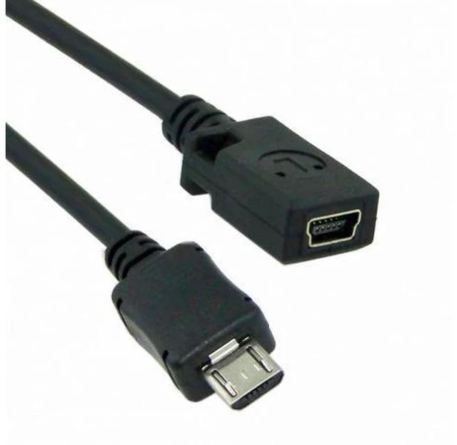 Alt view image 6 of 7 - Micro USB 5pin Male to Mini USB 5Pin Female Data Charge Cable 10cm