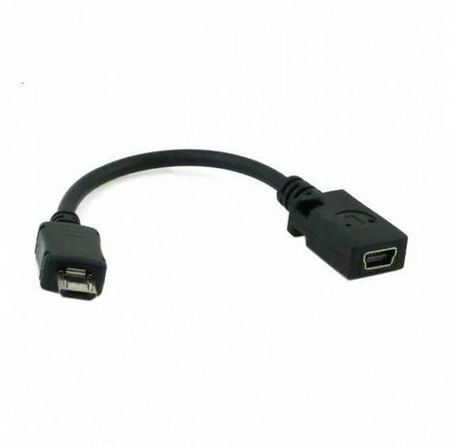 Alt view image 7 of 7 - Micro USB 5pin Male to Mini USB 5Pin Female Data Charge Cable 10cm