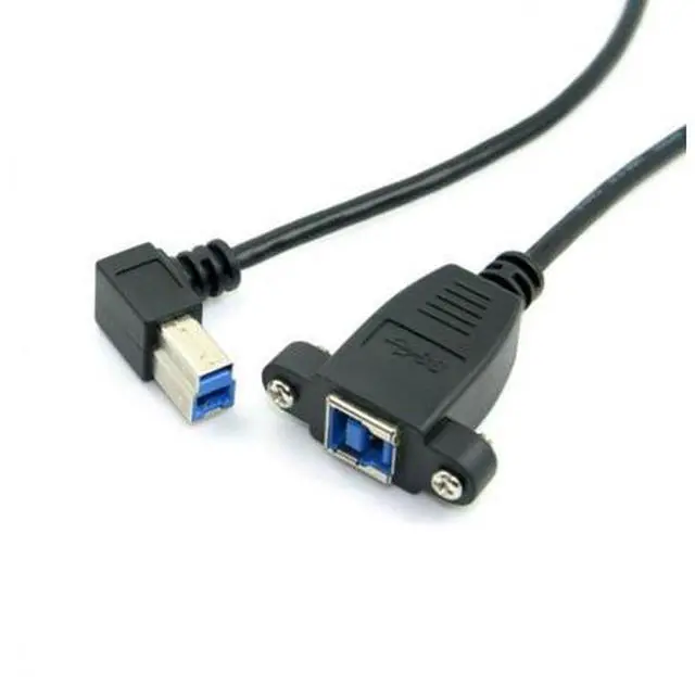 Main image of USB 3.0 Back Panel Mount B Type Female To Right Angled 90 Degree B Type Male Extension cable 0.5m U3-288-0.5M