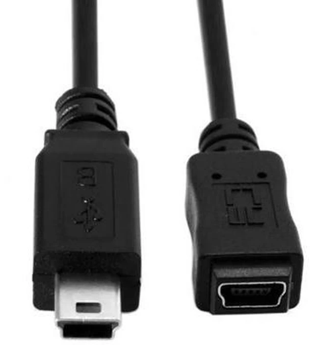 Alt view image 3 of 6 - USB 2.0 Hi speed Mini USB 5Pin Male to Female Extension Adapter Cable 50cm U2-049-0.5M