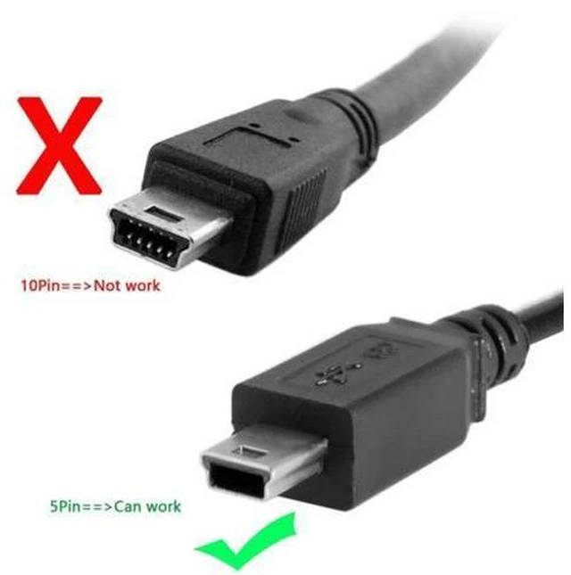 Alt view image 6 of 6 - USB 2.0 Hi speed Mini USB 5Pin Male to Female Extension Adapter Cable 50cm U2-049-0.5M