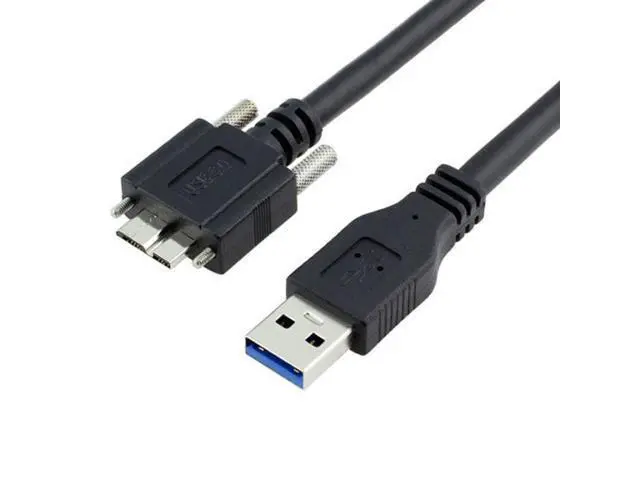Alt view image 2 of 7 - USB 3.0 A type Cable Male to Micro USB 3.0 B Male with Mount Panel Screws for Hard Disk Mobile Phone