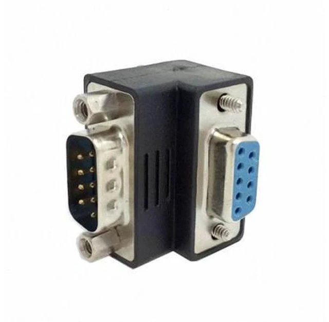 Alt view image 5 of 5 - D-Sub RS232 9Pin Male to Female Up Angled 90 Degree Extension Adapter DB-016-UP