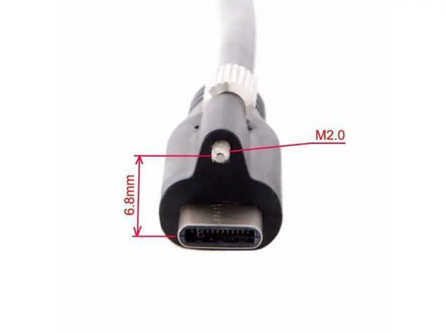 Alt view image 3 of 7 - USB 3.1 Type-C Locking Connector to Standard USB3.0 Data Cable for Camera With Panel Mount Screw (3.0m)