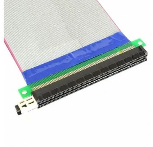 Alt view image 2 of 5 - PCI-E Express 16X to 16x Male to Female Riser Extender Card Ribbon Cable 20cm EP-075