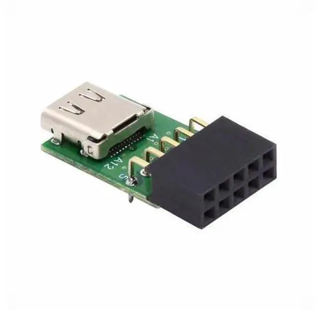 Main image of Single Port USB 3.1 Type-C USB-C Female to USB 2.0 Motherboard 9pin 10pin Header Adapter PCBA 480Mbps