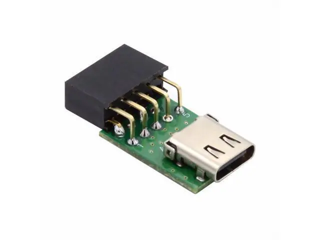 Alt view image 2 of 7 - Single Port USB 3.1 Type-C USB-C Female to USB 2.0 Motherboard 9pin 10pin Header Adapter PCBA 480Mbps