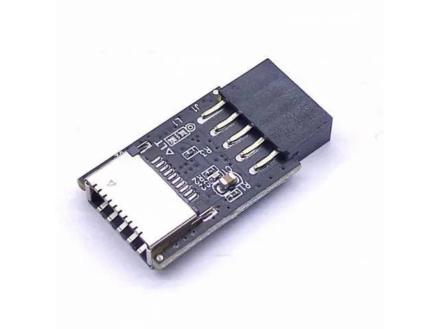 Alt view image 2 of 7 - USB 3.1 Front Panel Socket Key-A Type-E to USB 2.0 9Pin 10Pin Mainboard Header Male Extension Adapter