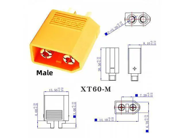 Alt view image 5 of 7 - XT60 Male SC100 Protocol to DC 5.5x2.1mm Male Fast Charging Adapter for RC Lipo Battery Quadcopter Multicopter Aeromodelling