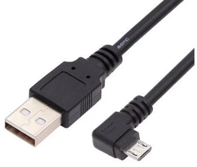 Main image of SM Left angled 90 degree Micro USB Male - USB Data Charge Cable for i9100 9220 9250