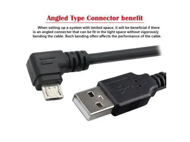 Alt view image 2 of 7 - SM Left angled 90 degree Micro USB Male - USB Data Charge Cable for i9100 9220 9250