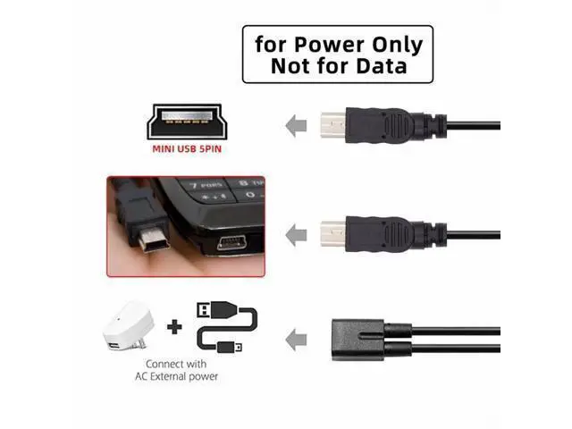 Alt view image 6 of 7 - Mini USB 2.0 Female DC 5V to Dual Mini USB 5Pin Male Splitter Extension Charge Cable
