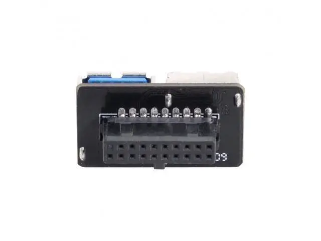 Alt view image 7 of 7 - Dual USB 3.0 A Type Female to Motherboard 20/19 Pin Box Header Slot Adapter PCBA Flat Type
