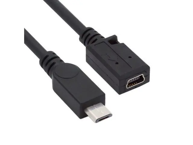 Alt view image 5 of 7 - Micro USB 5pin Male to Mini USB 5pin Female data charge cable 10cm U2-027