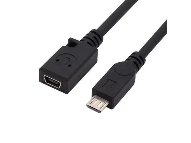 Alt view image 6 of 7 - Micro USB 5pin Male to Mini USB 5pin Female data charge cable 10cm U2-027