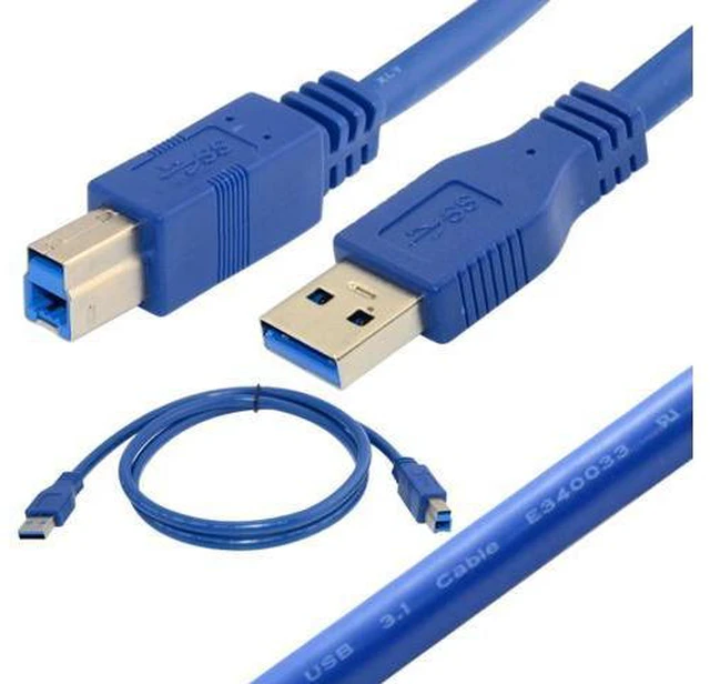 Alt view image 5 of 6 - New USB 3.0 Standard A Type Male to B Type Male cable 1m For external Hard disk U3-002-1.0M