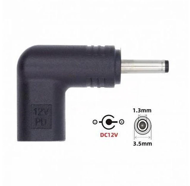 Alt view image 5 of 7 - USB 3.1 Type-C USB-C Female to DC 12V 3.5x1.3mm Plug Adapter PD Emulator Trigger 90 Degree Angled