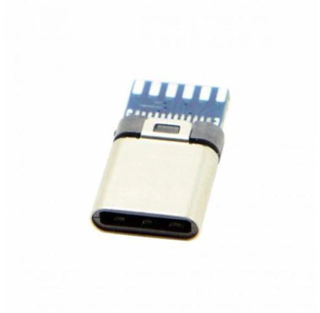 Alt view image 3 of 7 - 5set DIY 24pin USB 3.1 Type-C USB-C Male Plug Connector SMT type with 3.5mm SR and Housing Cover (White)