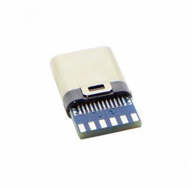 Alt view image 4 of 7 - 5set DIY 24pin USB 3.1 Type-C USB-C Male Plug Connector SMT type with 3.5mm SR and Housing Cover (White)