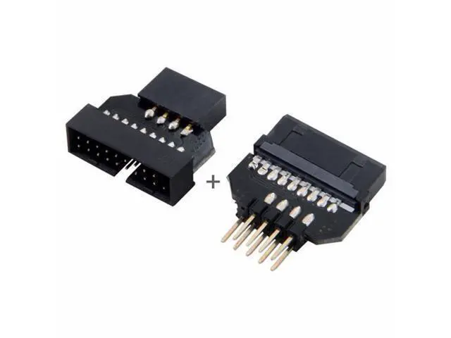 Alt view image 5 of 7 - 1set Reversible USB 2.0 9Pin Housing to Motherboard USB 3.0 20pin Header Female Adapter