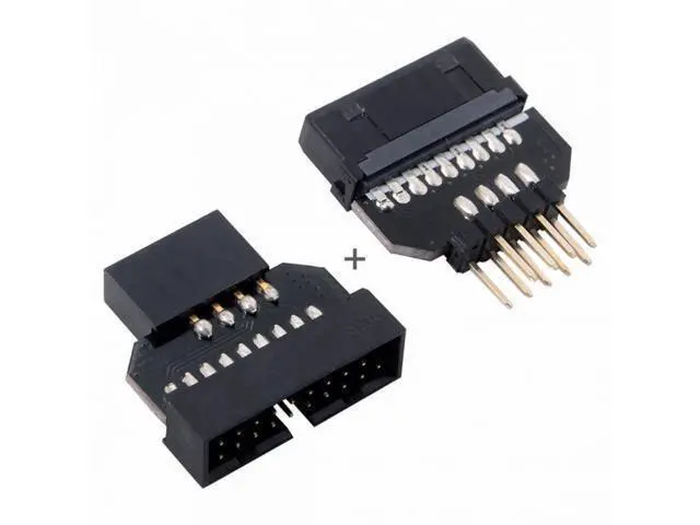 Alt view image 7 of 7 - 1set Reversible USB 2.0 9Pin Housing to Motherboard USB 3.0 20pin Header Female Adapter