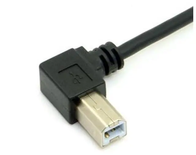 Alt view image 2 of 4 - Right angled USB B Male to Female extension cable with screws for Panel Mount 1m U2-132-RI-1.0M