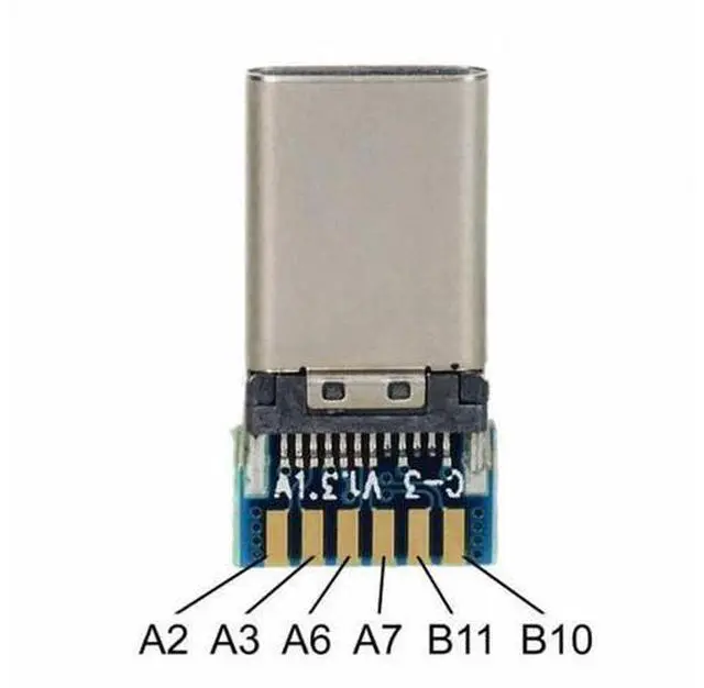 Alt view image 5 of 7 - DIY 24pin USB 3.1 Type-C USB-C Male Plug Connector SMT type with PC Board