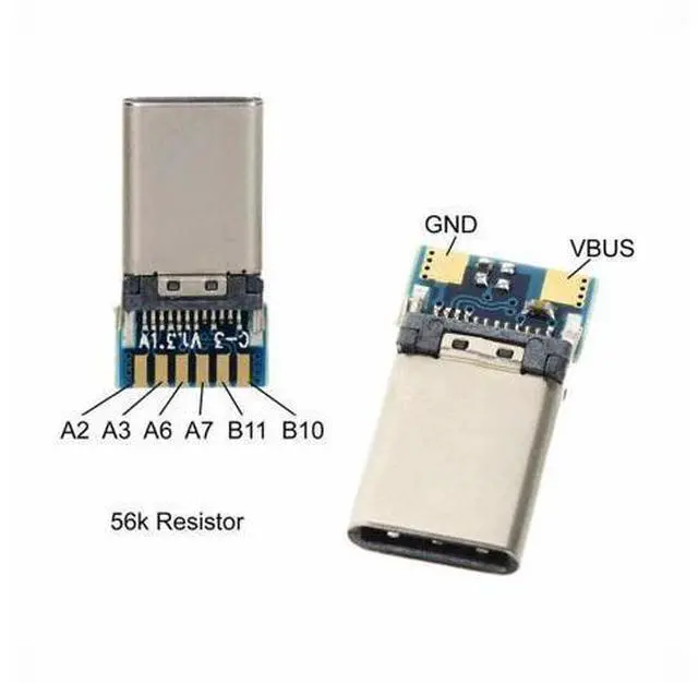 Alt view image 6 of 7 - DIY 24pin USB 3.1 Type-C USB-C Male Plug Connector SMT type with PC Board