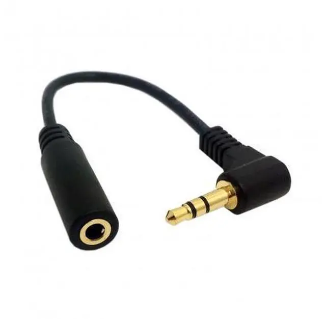 Alt view image 4 of 5 - 1Set 3/4 Poles Audio Stereo 90 Degree Right Angled 3.5mm Male to Female Extension Cable