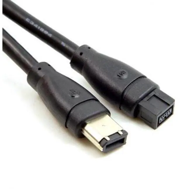 Main image of HKCY CA-018 9 PIN / 6 PIN BETA FireWire 800 - FireWire 400 9-6 Cable IEEE 1394B 1.8m Black