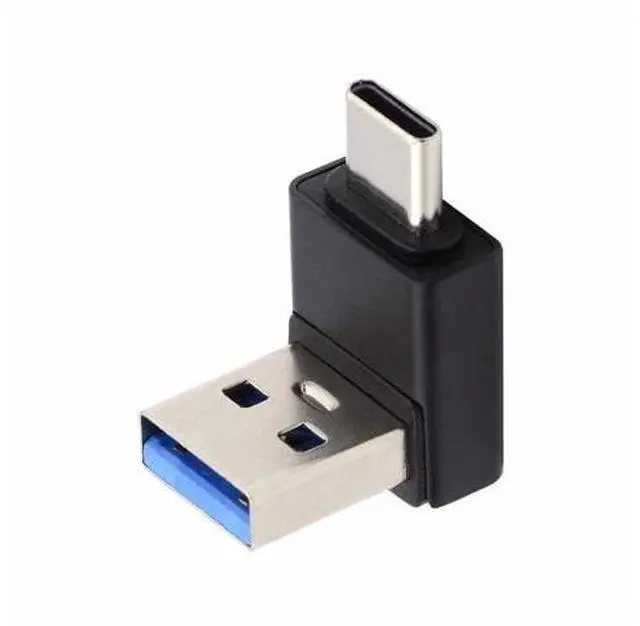 Main image of Up Angled USB3.0 Type A Male to USB 3.1 Type-C Male Data 10Gbps Charge Adapter 90 Degree for Laptop Phone
