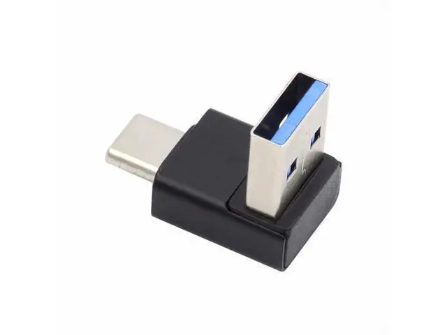 Alt view image 2 of 7 - Up Angled USB3.0 Type A Male to USB 3.1 Type-C Male Data 10Gbps Charge Adapter 90 Degree for Laptop Phone
