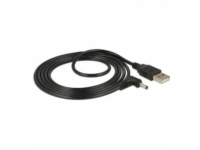 Alt view image 2 of 7 - USB 2.0 Male to Right Angled 90 Degree 3.5mm 1.35mm DC power Plug Barrel 5v Cable 100cm
