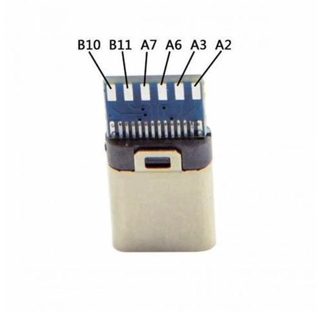 Alt view image 6 of 7 - 5set DIY 24pin USB 3.1 Type-C USB-C Male Plug Connector SMT type with 3.5mm SR and Housing Cover (White)