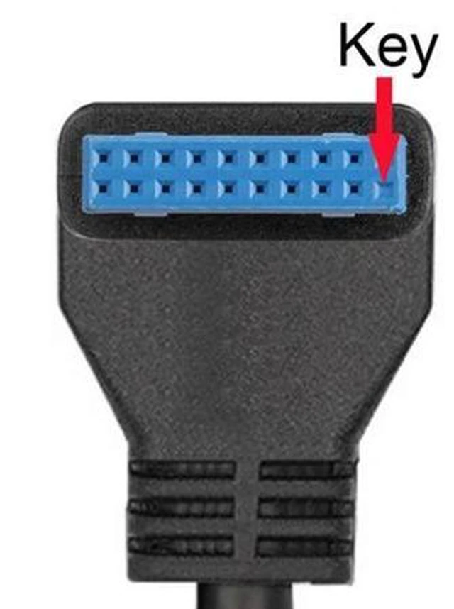 Alt view image 6 of 6 - USB 3.0 Single Port A Female Screw Mount Type to Up Angled Motherboard 20pin Header Cable 90 Degree U3-384-UP