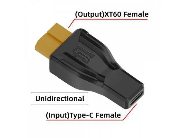 Alt view image 3 of 7 - XT60 Female SC100 Protocol to Type-C Female Fast Charging Adapter for RC Lipo Battery Quadcopter Multicopter Aeromodelling