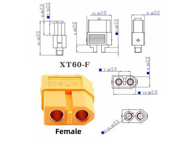 Alt view image 5 of 7 - XT60 Female SC100 Protocol to Type-C Female Fast Charging Adapter for RC Lipo Battery Quadcopter Multicopter Aeromodelling
