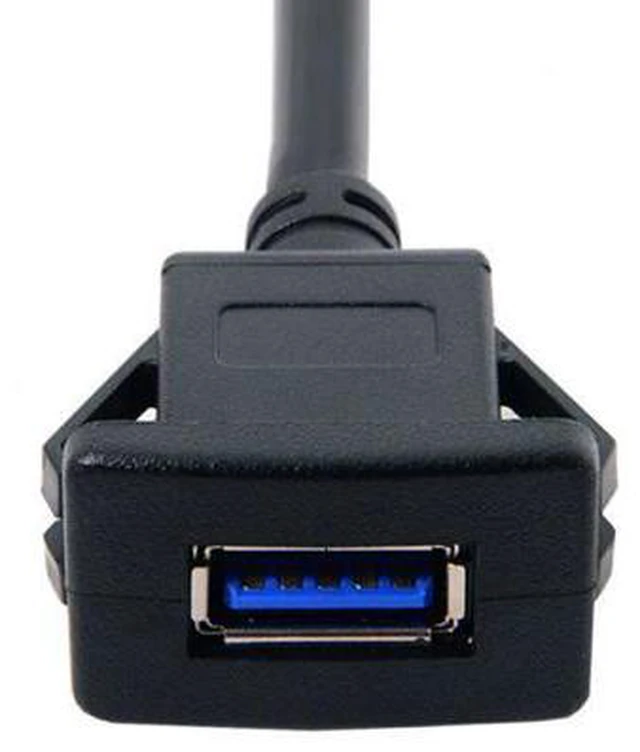 Main image of CYSM 1m Waterproof Single USB 3.0 Extension Latch Mount Car AUX Cable for Dashboard Panel