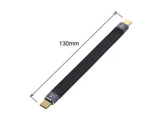 Alt view image 4 of 5 - Type-C USB-C Male to Male USB 3.1 10Gbps Flat Slim FPC Data Cable for Laptop & Phone 13cm