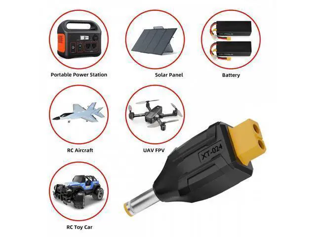 Alt view image 7 of 7 - XT60 Female SC100 Protocol to DC 5.5x2.5mm Male Fast Charging Adapter for RC Lipo Battery Quadcopter Multicopter Aeromodelling