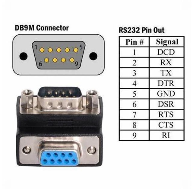 Alt view image 5 of 7 - D-Sub RS232 9Pin DB9P Male to Female Down Angled 90 Degree Extension Adapter