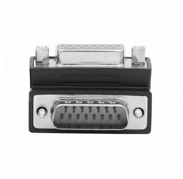 Main image of Down 90 Degree Angled DSUB D-subminiature 15pin Male to Female Extension Adapter DB Connector