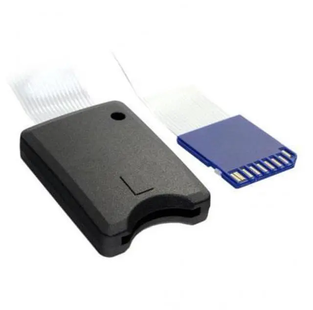 Alt view image 5 of 7 - SM Standard SD SDHC Memory Card Kit Male to SD Female Extension Soft Flat FPC Cable Extender 25cm