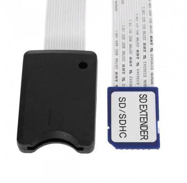 Alt view image 6 of 7 - SM Standard SD SDHC Memory Card Kit Male to SD Female Extension Soft Flat FPC Cable Extender 25cm