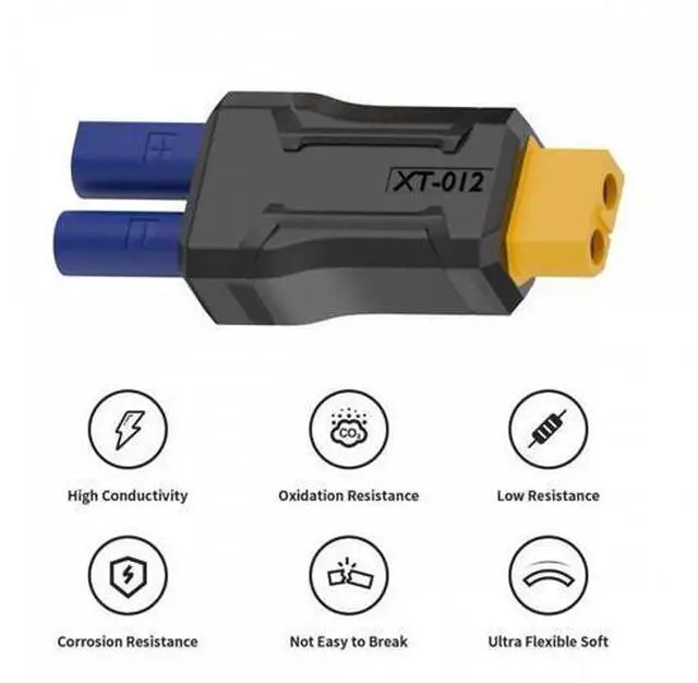 Alt view image 6 of 7 - XT60 Female SC100 Protocol to EC5 Female Fast Charging Adapter for RC Lipo Battery Quadcopter Multicopter Aeromodelling